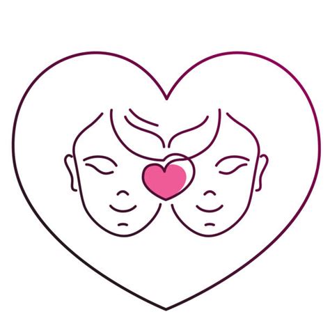 Cute Lesbian Couple Cartoons Illustrations Royalty Free Vector