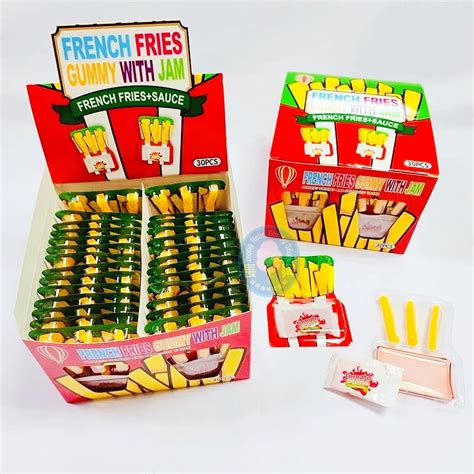 French Fries Gummy With Jam French Friessauce 30pcs 薯条软糖果酱 Suitable
