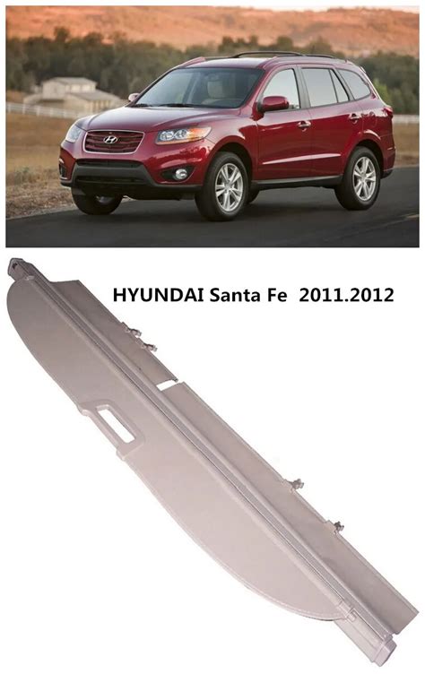 For Hyundai Santa Fe 20112012 Rear Trunk Security Shield Cargo Cover