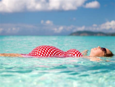 Pregnant Women Swimming And Sunbathing Perfect Trio