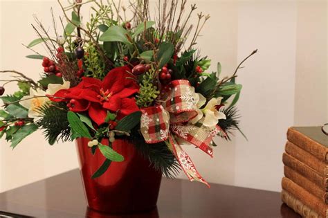 Christmas Flower Arrangements Artificial Idalias Salon