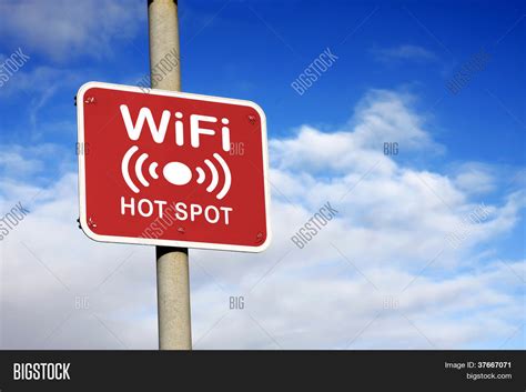 Wifi Hotspot Sign Image And Photo Free Trial Bigstock