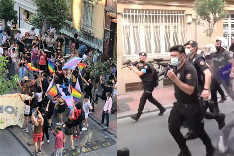 Lgbtq Activists Gathered For Istanbul Pride Left Only For Police To