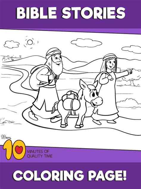 Abrahams Journey To The Promised Land Coloring Page Bible Crafts