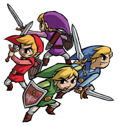 The Legend Of Zelda Four Swords Adventures 2004 Promotional Art