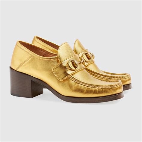 Gucci Metallic Leather Horsebit Loafer Gucci Heels Patent Leather