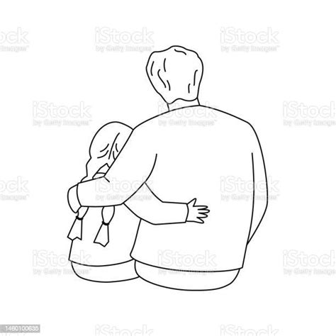 Father Is Hugging A Daughter Stock Illustration Download Image Now Father Daughter