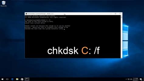 How To Run A Disk Check In Windows Using The Command Prompt Youtube