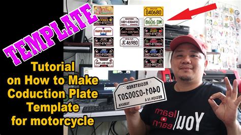 Motorcyle Conduction Plate Template Tutorial Youtube