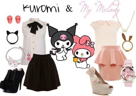 Kuromi And My Melody By Y Ramirez Liked On Polyvore Kawaii Clothes