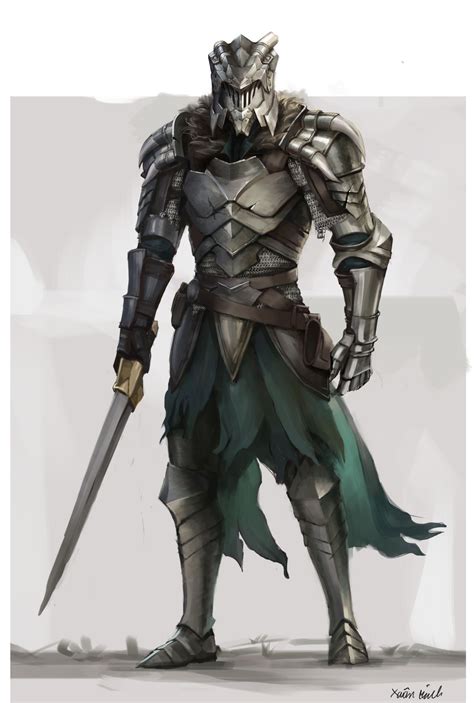 Green knight paladin of the forest (with images) | fantasy. Knight ready for battle with sword in hand while having a ...