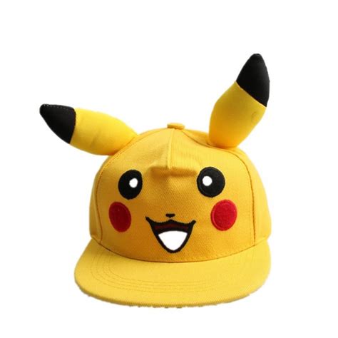 Pokemon Pikachu Flat Snapback Caps Pikachu Children Cap Snapback Cap