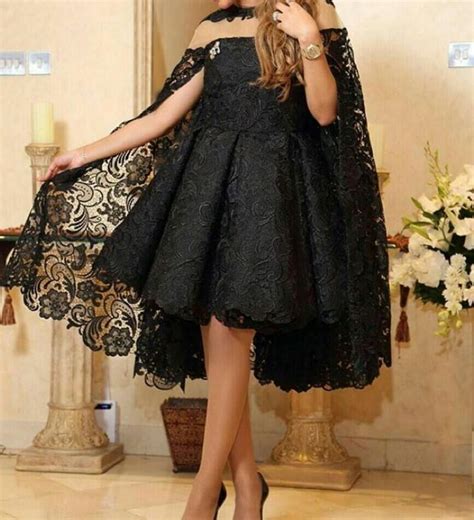 2017 Designer Custom Made Lace Black Short Cocktail Dresses Plus Size Saudi Arabia Party Dress