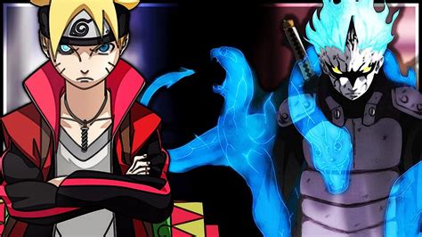 Boruto Uzumakis Sage Mode Plus Momoshiki Seal Vs Mitsukis Dragon Sage