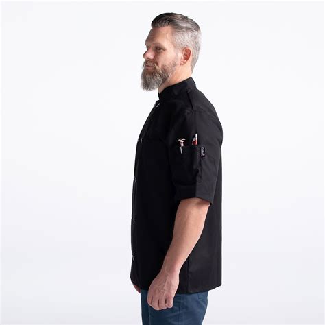 Short Sleeve Primary Plastic Button Chef Jacket 4455 Chefwear