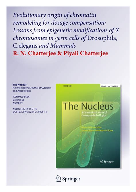 pdf evolutionary origin of chromatin remodeling for dosage compensation lessons from