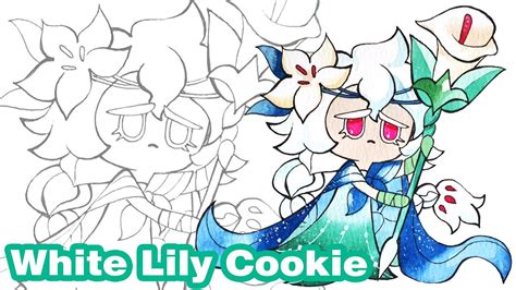 How To Draw White Lily Cookie Cookie Run Kingdom Youtube
