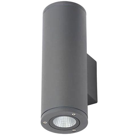 Zinc Mizar Anthracite Up Down LED Wall Light ZN ANTH Wall Lighting From TAPS UK