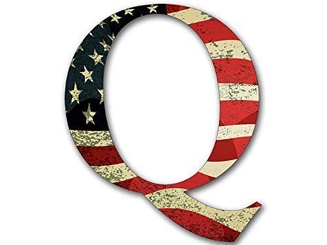 35x4 Inch Q Shaped Vintage American Flag Sticker Qanon Anon Etsy