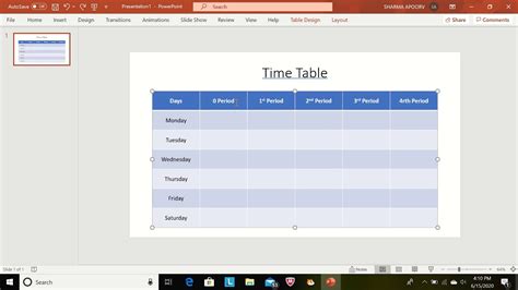 Tables In Powerpoint Youtube