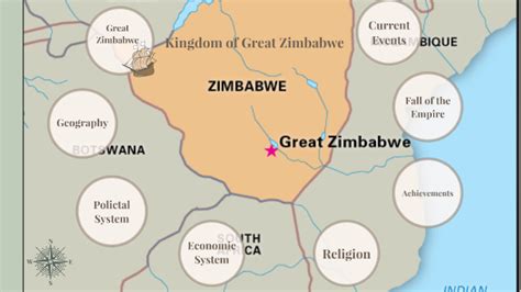 Great Zimbabwe Empire On Africa Map