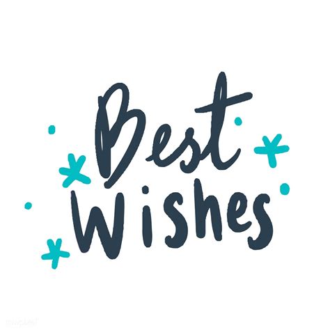Best Wishes Typography Vector In Blue Free Image By