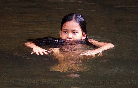 Young Girl Bathing