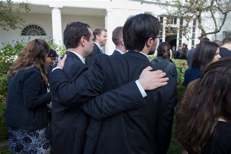 Behind The Cameras White House Staffers Cried As Obama Addressed The