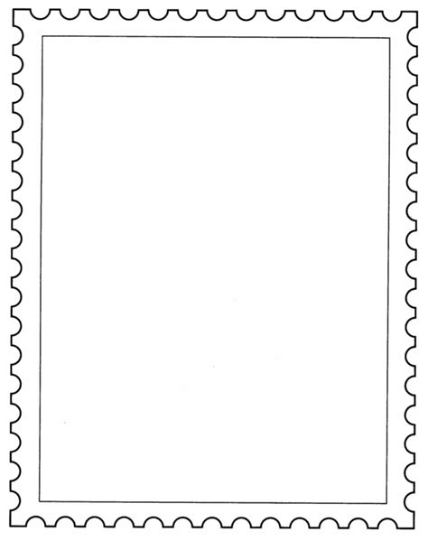 Postage Stamp Template Free Clipart Best
