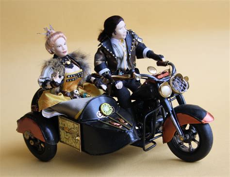 Steampunk Motorbike With Sidecar Car Side Scale 1 12 Explorer