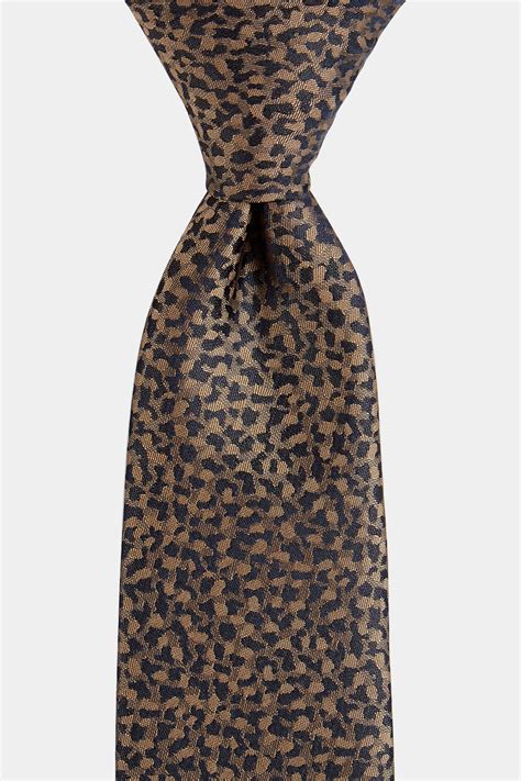 Moss London Leopard Print Tie