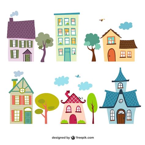 Dibujos De Casas Vector Gratis