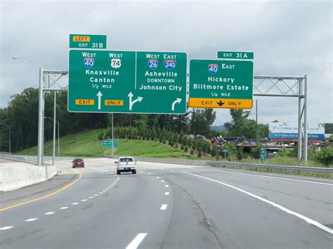 North Carolina Interstate 26 Westbound Cross Country Roads
