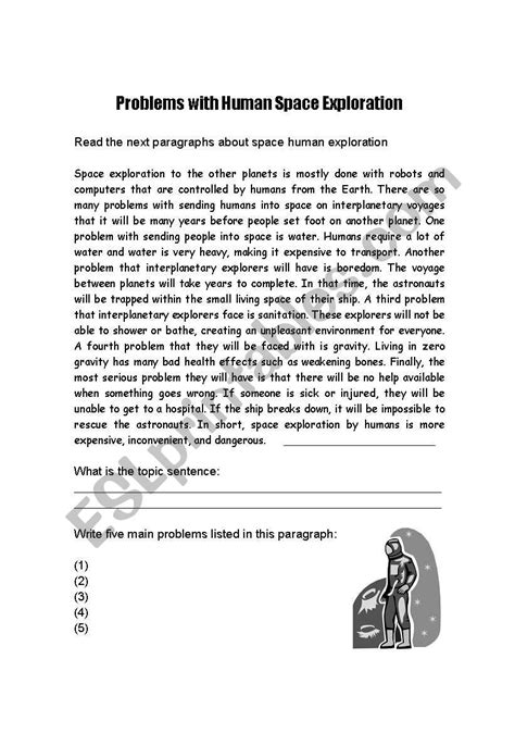 Parts Of A Paragraph Worksheet
