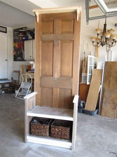 Diy Door Entry Bench The Owner Builder Network Old Door Bench Old