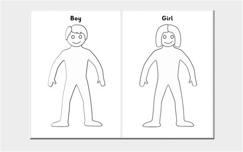 Human Body Outline Template 32 Printable Worksheets And Samples