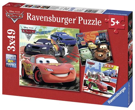 Ravensburger Disney Cars Worldwide Racing Fun 3 X 49piece Jigsaw