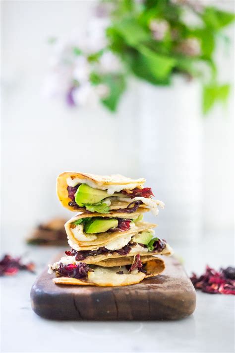 Why is hibiscus flower so important? Hibiscus Flower Quesadillas with Avocado | Recipe ...