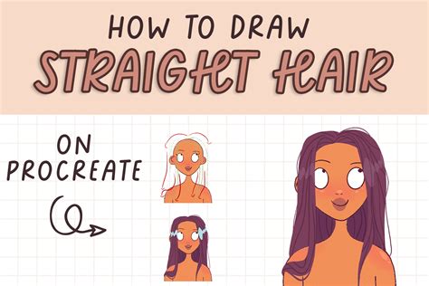 How To Draw Straight Hair On Procreate Easy Beginner Tutorial