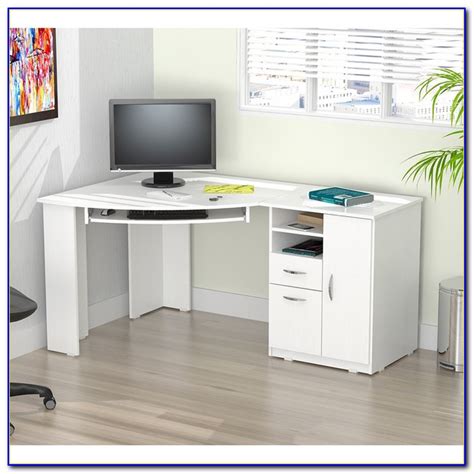 Small White Corner Computer Desk Photos
