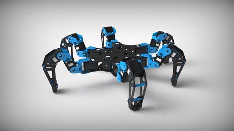 Hexapod Robot 3d Cad Model Library Grabcad