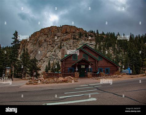 Pikes Peak Colorado Scenic Drive And Waypoint Rest Stop Stock Photo Alamy