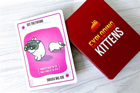 The game is basically a card version of russian roulette. Card Game: Exploding Kittens