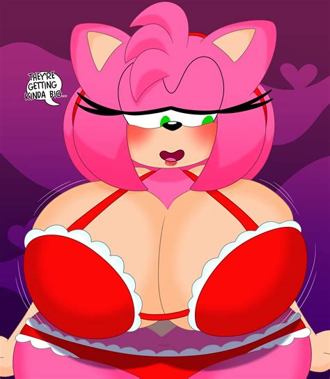 Rule 34 1girls 3barts Amy Rose Anthro Big Breasts Blush Bra Breasts Busty Cleavage Dialogue