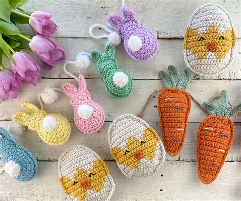 Easy Easter Crochet Chick Garland Free Pattern The Knotted Nest