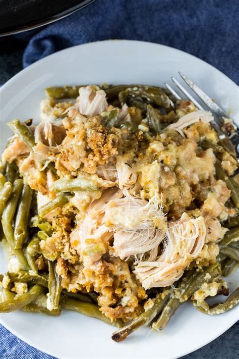 Before grilling, marinate chicken tenders in a paste made with cilantro, garlic, olive oil and lemon juice then serve on ciabatta bread topped with garden fresh carrot and tender pea. Crock Pot Chicken and Stuffing with Green Beans - Spicy ...
