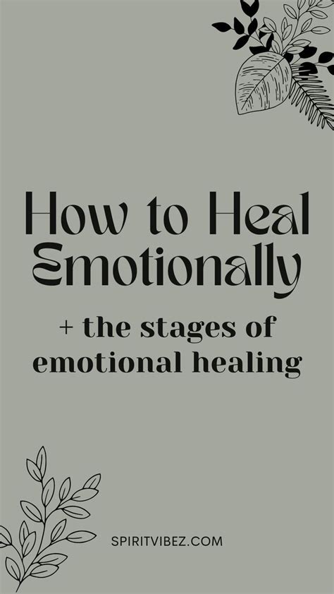 How To Heal Yourself Emotionally Stages Signs Artofit
