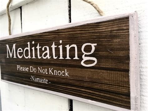 Meditating Sign Meditation Room Sign Meditating Meditation Etsy