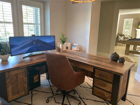 Buy Custom Made Reclaimed Barnwood Corner Desk Rustic Work Station L