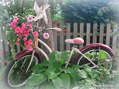 Vintage Bicycle In The Garden Debbiedoos